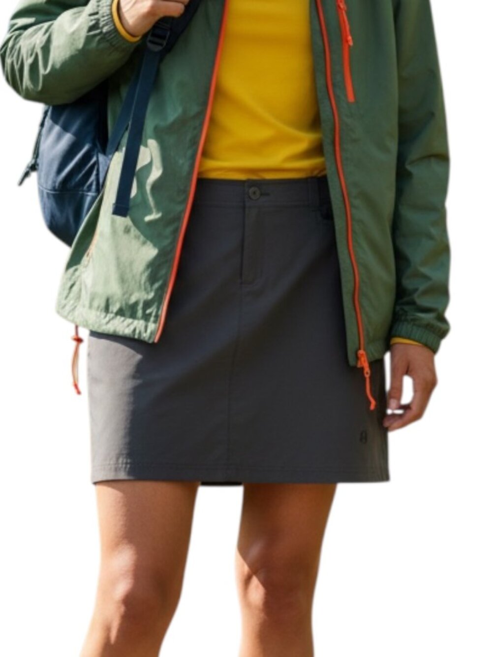 Eddie Bauer Charcoal Gray Hiking Skort Cargo Pocket Stretch Athletic Golf 12